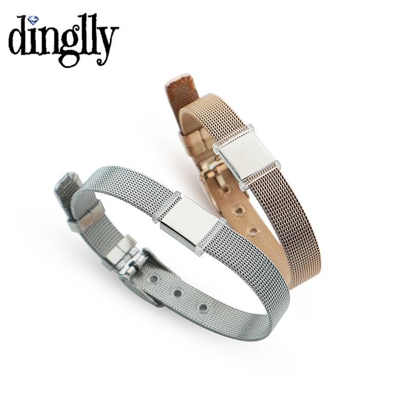 Mesh Strap Metal - DINGLLY 10mm Pulseiras de cinto de