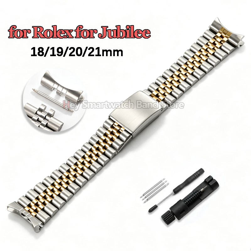 Rolex Watch Datejust - Pulseira de Relógio com Extremidade Curvada