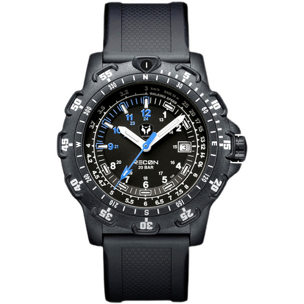Hnlgnox relógios piloto mascul - Rubber Strap Diver avaliação e preço