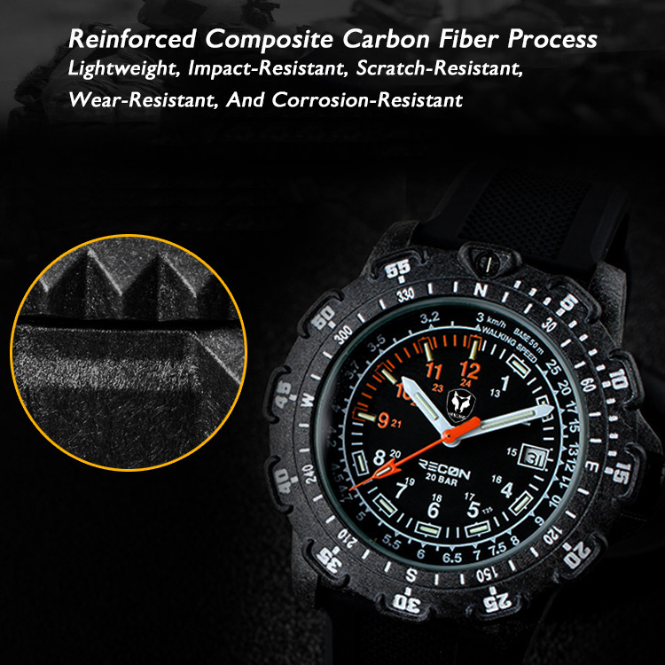 Hnlgnox relógios piloto mascul - Rubber Strap Diver avaliação e preço