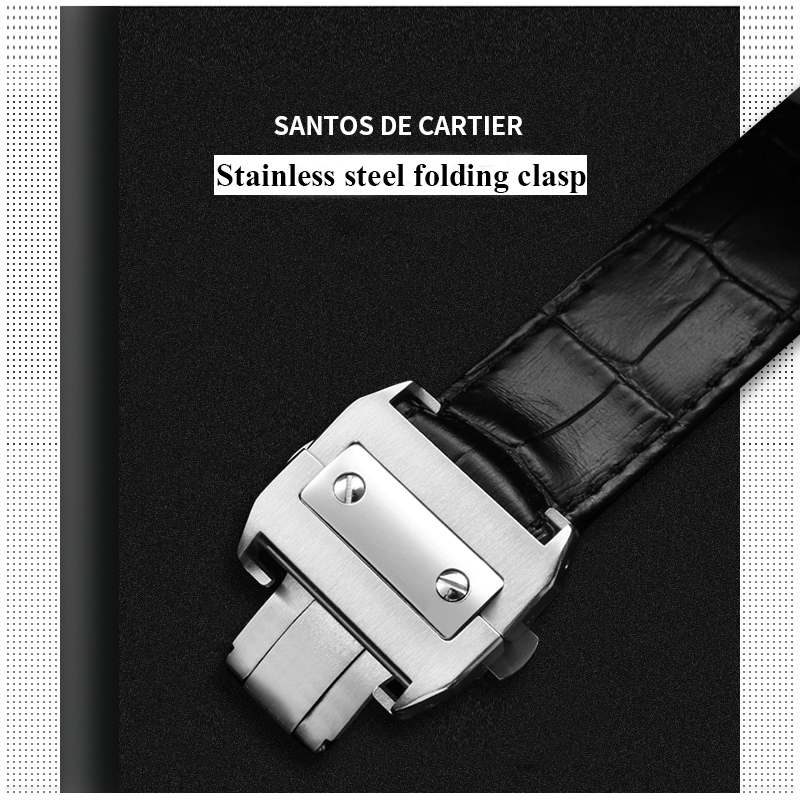 Pulseira de relógio de couro d - Cartier Watch Santos avaliação e preço