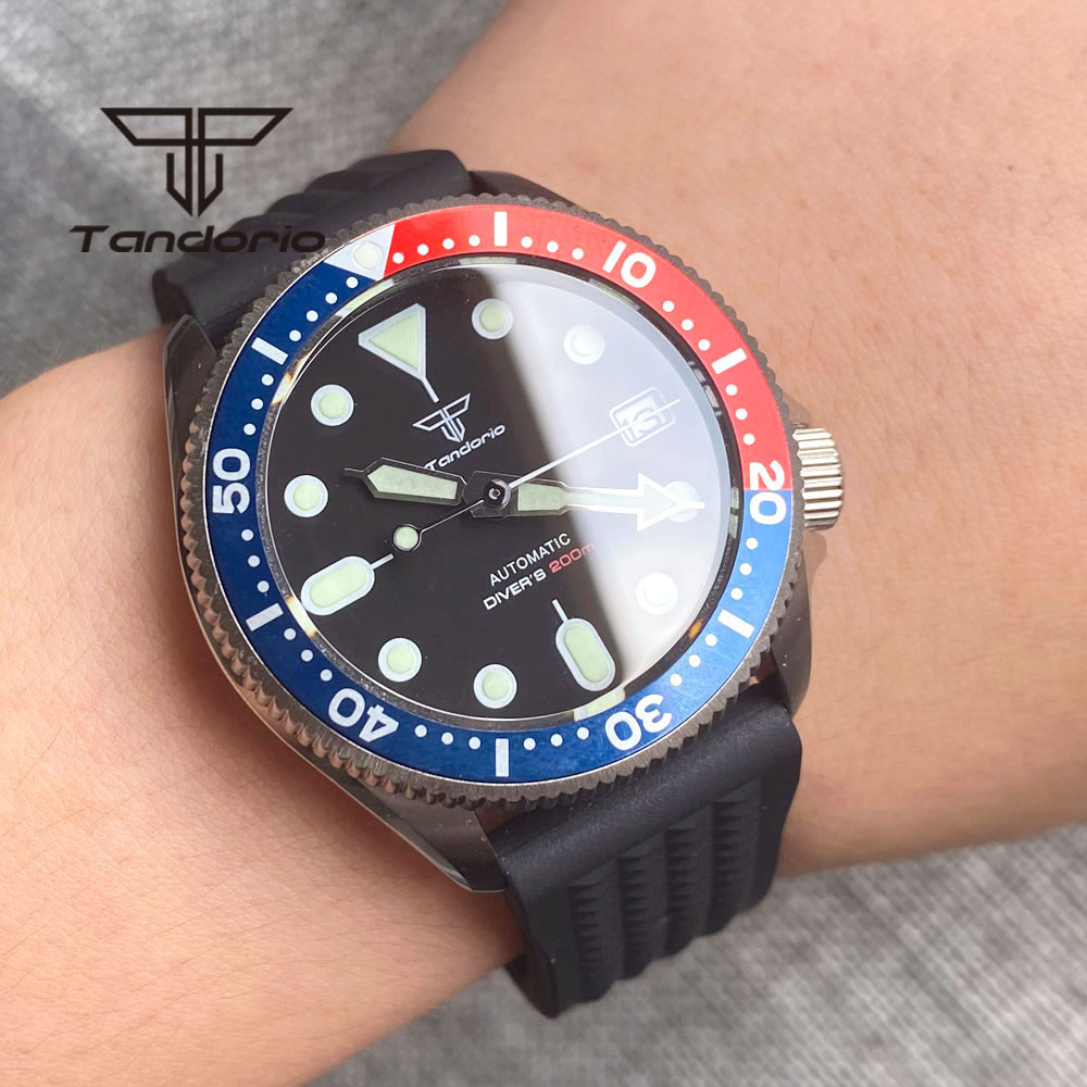 Tandorio NH35A 37mm Relógio Ma - Rubber Strap Diver avaliação e preço