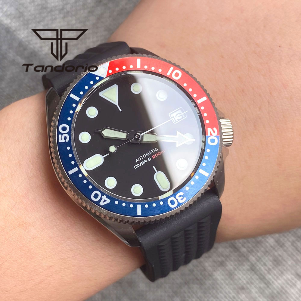 Tandorio NH35A 37mm Relógio Ma - Rubber Strap Diver avaliação e preço